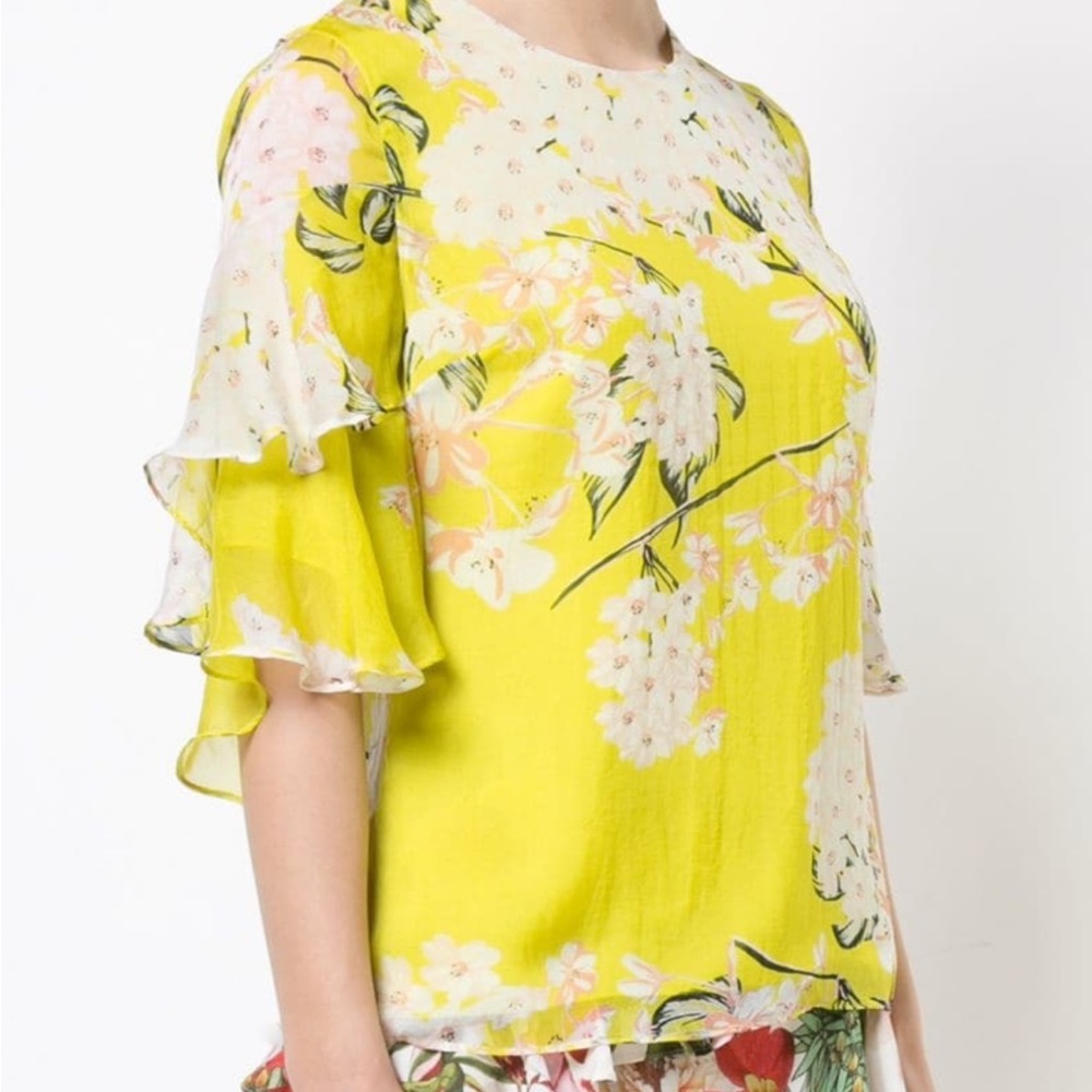 NATORI hokaido Blossom  floral blouse - Picture 7 of 10